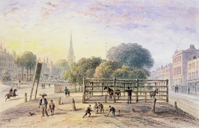 Vista, de, islington, libra, 1850 de Thomas Hosmer Shepherd