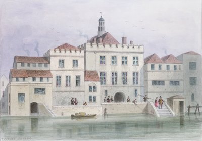 Vista da antiga Fishmongers Hall, 1650 de Thomas Hosmer Shepherd