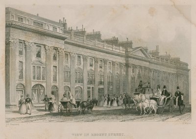 Vista, de, regente, rua, londres, oeste, lado de Thomas Hosmer Shepherd