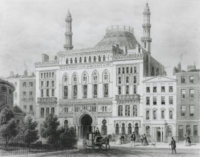 Vista do Panopticon Real de Ciência e Arte, 1825 (litografia) de Thomas Hosmer Shepherd