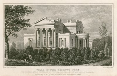 Villa em Regent Park, Londres, a residência de GB Greenough de Thomas Hosmer Shepherd