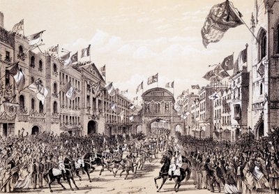 Visita de Napoleão III e Imperatriz Eugenie à cidade, 19 de abril de 1855 de Thomas Hosmer Shepherd