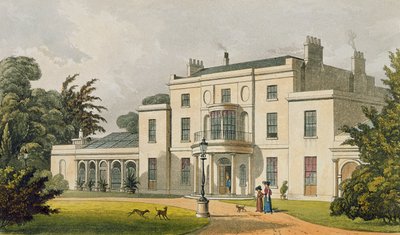Wimbledon House, do "Repository of Arts" de Ackermann, publicou 1826 de Thomas Hosmer Shepherd