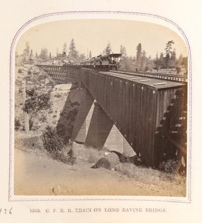 Comboio na ponte de Long Ravine de Thomas Houseworth