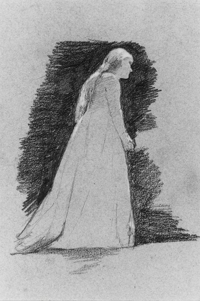 Mulher em pé, c. 1881-82. de Thomas Hovenden