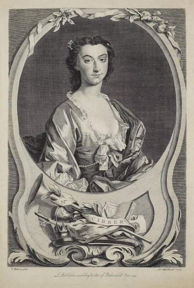 Sra. Cibber, gravada por J. Marchand (fl.1749), 1749 de Thomas Hudson