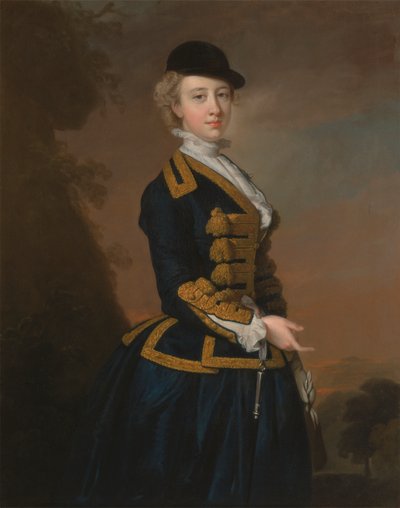 Retrato de uma Jovem Mulher da Família Fortesca de Devon de Thomas Hudson