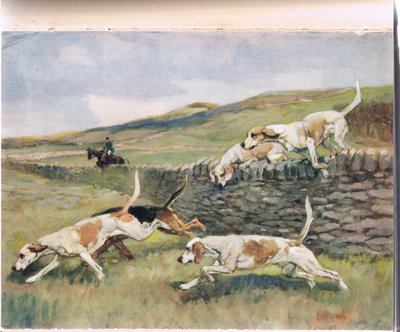 Atravessando a parede, ilustração de &39;Hounds&39; de Thomas Ivester Lloyd