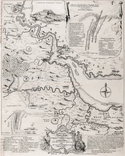 A Batalha de Falkirk, 28 de janeiro de 1746 de Thomas Jefferys
