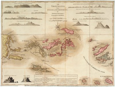 As Ilhas Virgens a partir de inquéritos ingleses e dinamarqueses de Thomas Jefferys