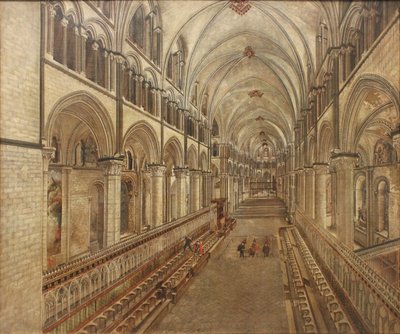 O quire da Catedral de Cantuária, olhando para leste de Thomas Johnson