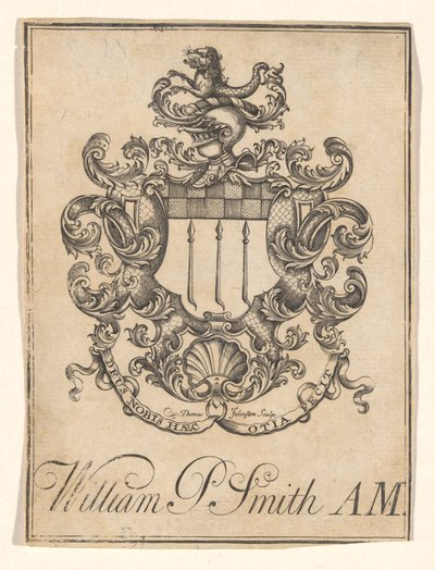 Placa de livro de William P. Smith de Thomas Johnston
