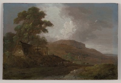 Paisagem galesa com minas de chumbo de Thomas Jones