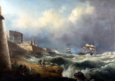 Vista de Entrada do Grand Harbour por TL Hornbrook de Thomas L. Hornbrook