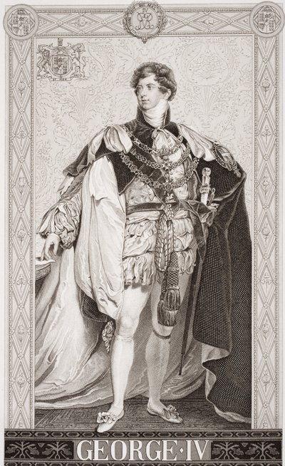 George IV (1762-1830) de "Ilustrações da História Escocesa e Inglesa" Volume II (ver 179434) de Thomas Lawrence