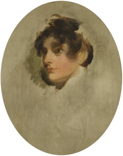 Chefe de uma Jovem Mulher, c.1800-05 (óleo sobre tela) de Thomas Lawrence