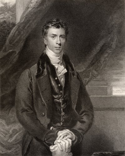 Henry Peter Brougham, 1º Barão Brougham e Vaux, gravado por H. Robinson, da &39;National Portrait Gallery, volume IV&39;, publicado c.1835 de Thomas Lawrence
