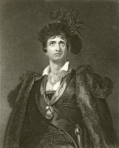 Kemble no personagem de Hamlet de Thomas Lawrence