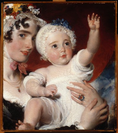 Priscila, Lady Burghesh, segurando seu filho, o Exmo. George Fane, 1820 de Thomas Lawrence