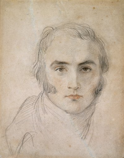 Auto-retrato, do século XVIII (giz e wc no papel) de Thomas Lawrence