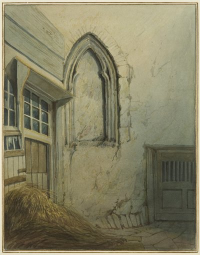 Uma Pequena Corte contígua a uma passagem da Rua Baldwin para a Rua São Nicolau (lápis e aquarela sobre papel) de Thomas Leeson the Elder Rowbotham