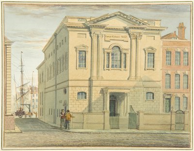 Salas de Reunião, Rua Príncipe (aguarela sobre papel) de Thomas Leeson the Elder Rowbotham