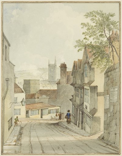 Fundo da Colina de São Miguel (aguarela sobre papel) de Thomas Leeson the Elder Rowbotham