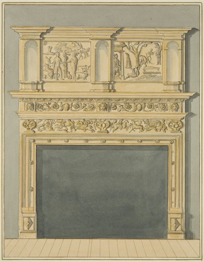Chaminé no 113 Redcliffe Street (aguarela sobre papel) de Thomas Leeson the Elder Rowbotham