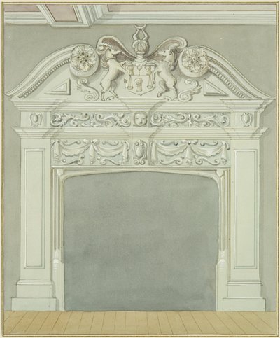 Chaminé nas instalações adjacentes à Casa da Guarda, Rua do Vinho (aguarela sobre papel) de Thomas Leeson the Elder Rowbotham