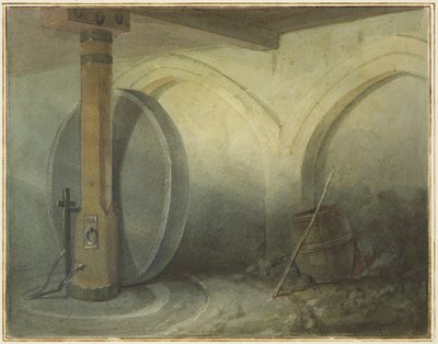 Cripta da Igreja de São Lourenço (aguarela sobre papel) de Thomas Leeson the Elder Rowbotham