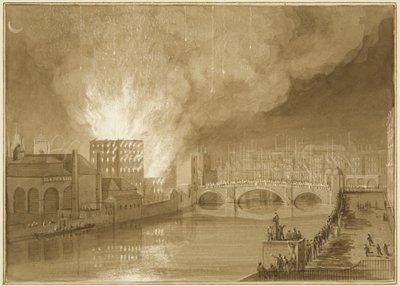 Incêndio na Old Sugar House, Tucker Street de Thomas Leeson the Elder Rowbotham