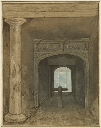Guard House Passage, Wine Street (aguarela sobre papel) de Thomas Leeson the Elder Rowbotham