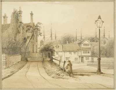 Colégio Verde Inferior, ou Praça do Colégio (aguarela sobre papel) de Thomas Leeson the Elder Rowbotham