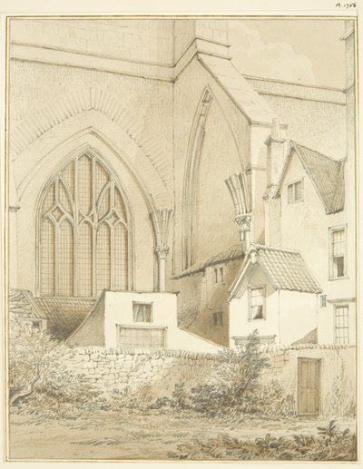 Ângulo Noroeste da Catedral de Bristol (lápis e aguarela sobre papel) de Thomas Leeson the Elder Rowbotham