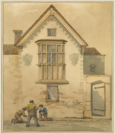 Casa Antiga, chamada Palace, em Pile Street (aquarela sobre papel) de Thomas Leeson the Elder Rowbotham