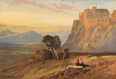 Escócia, Castelo de Stirling (lito colorido) de Thomas Leeson the Elder Rowbotham