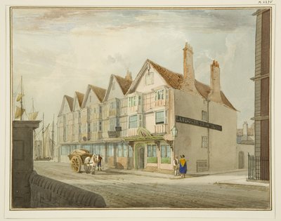 South Side of King Street com Llandoger Trow de Thomas Leeson the Elder Rowbotham