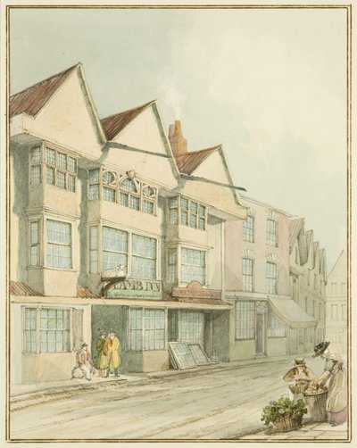 The Lamb Inn, West Street (aquarela sobre papel) de Thomas Leeson the Elder Rowbotham