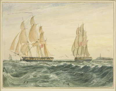 Ann da Índia Ocidental ao largo de Flat Holm de Thomas Leeson the Elder Rowbotham