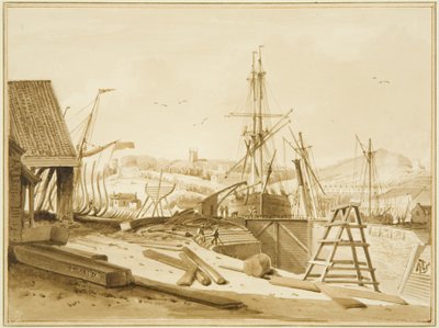 Doca de Wapping Ocidental de Thomas Leeson the Elder Rowbotham