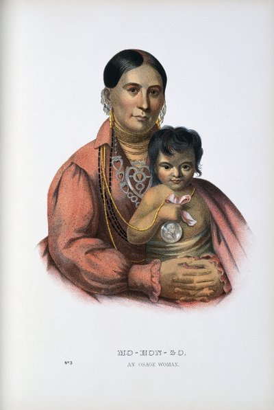 Do-Hon-Go, Uma Mulher Osage de Thomas Loraine (after) McKenney