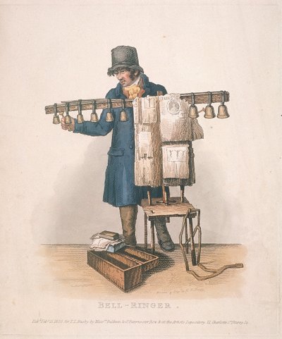 Sineiro com o suporte para seus sinos, 1820 de Thomas Lord Busby
