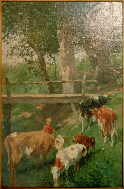 Chapéus menino com vacas de Thomas Ludwig Herbst