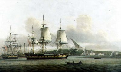 A "Leda" em Duas Posições fora de Greenwich de Thomas Luny