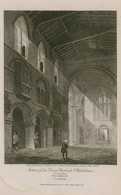 Interior da Igreja de São Bartolomeu, o Grande de Thomas Malton