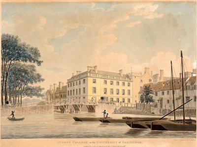 Queens College na Universidade de Cambridge, pub 1800. de Thomas Malton