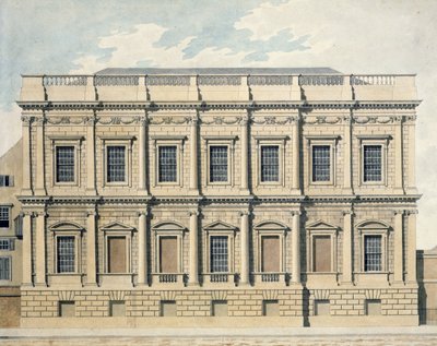Vista, banqueting, casa, whitehall, westminster, c.1790 de Thomas Malton Jnr.