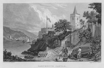 Castelo de Dartmouth (gravura) de Thomas Mann (after) Baynes