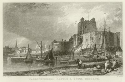 Castelo de Carrickfergus e cidade de Thomas Mann Baynes