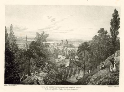 Vista, de, greenwich, de, ponto blackheath, londres de Thomas Mann Baynes